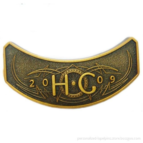 Customizable Engraved Metal Personalized Lapel Pins Antique Bronze Plated